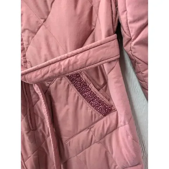 Vintage Eddie Bauer Goose Down Insulated Quilted House Robe Belted Coat Medium - Picture 7 of 9
